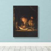 Philosoph Alchemist im Labor Leinwanddruck (Insitu (Holzboden))