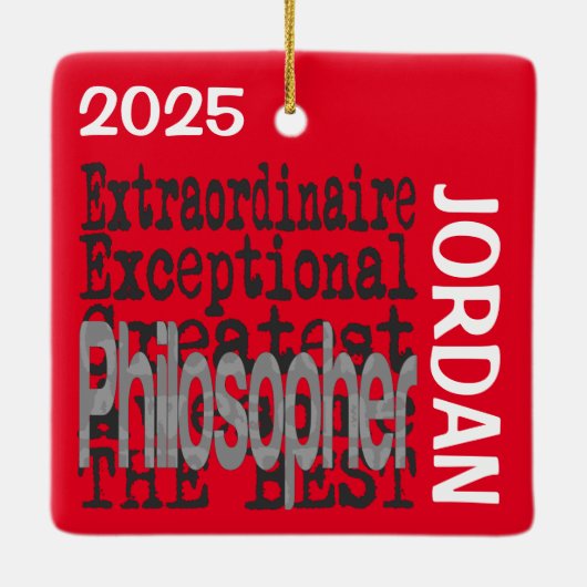 Philosoph Extraordinaire CUSTOM Keramikornament (Rückseite)