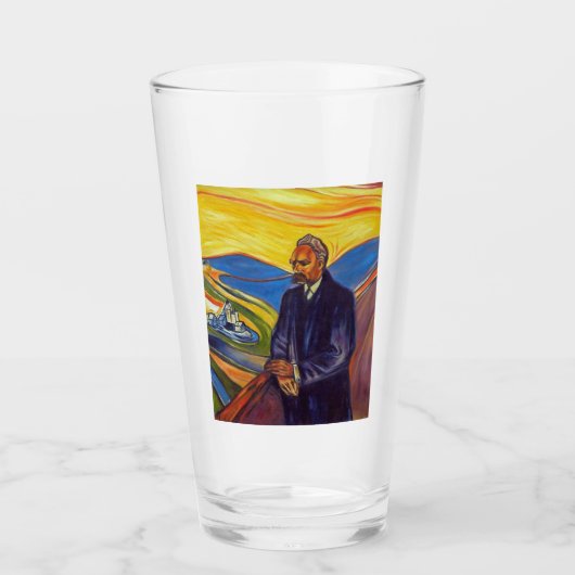 Philosoph Friedrich Nietzsche (von Edvard Munch) Glas (Vorderseite)