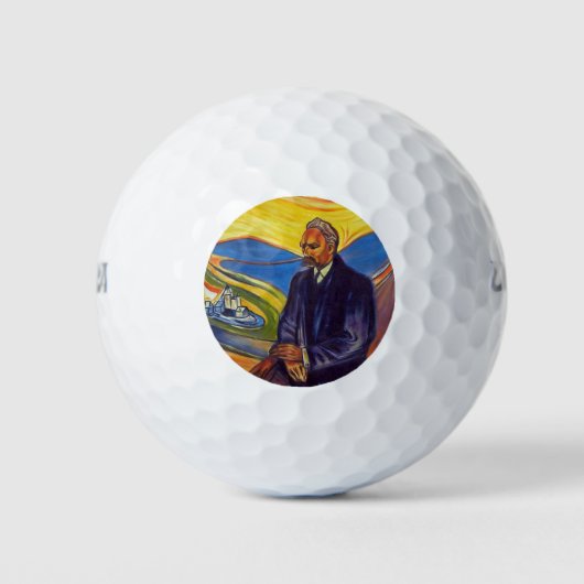 Philosoph Friedrich Nietzsche (von Edvard Munch) Golfball (Vorderseite)