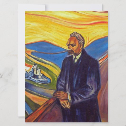 Philosoph Friedrich Nietzsche (von Edvard Munch) Karte (Vorderseite)