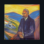 Philosoph Friedrich Nietzsche (von Edvard Munch) Magnet<br><div class="desc">Dieses Design zeigt ein Gemälde des deutschen Philosophen Friedrich Nietzsche (1844-1900) des norwegischen Künstlers Edvard Munch (1863-1944). Nietzsches Schriften haben seit seinem Tod an der Wende des 20. Jahrhunderts einen bedeutenden Einfluss auf die intellektuelle Geschichte und das politische Denken. In diesem Gemälde ist Friedrich Nietzsche auf einer Brücke stehend, die...</div>