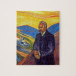 Philosoph Friedrich Nietzsche (von Edvard Munch) Puzzle<br><div class="desc">Dieses Design zeigt ein Gemälde des deutschen Philosophen Friedrich Nietzsche (1844-1900) des norwegischen Künstlers Edvard Munch (1863-1944). Nietzsches Schriften haben seit seinem Tod an der Wende des 20. Jahrhunderts einen bedeutenden Einfluss auf die intellektuelle Geschichte und das politische Denken. In diesem Gemälde ist Friedrich Nietzsche auf einer Brücke stehend, die...</div>