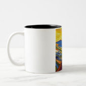 Philosoph Friedrich Nietzsche (von Edvard Munch) Zweifarbige Tasse (Links)