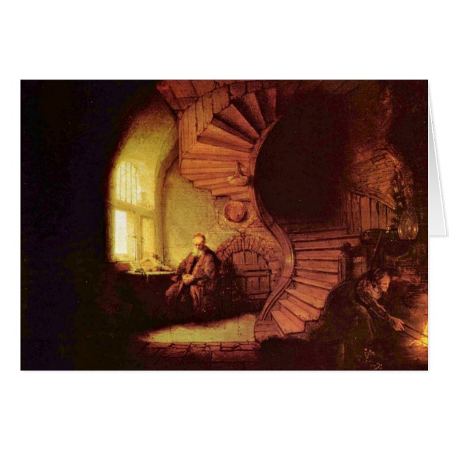 Philosoph in der Meditation. Durch Rembrandt Van (Vorderseite (Horizontal))