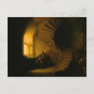 Philosoph in Meditation Postkarte