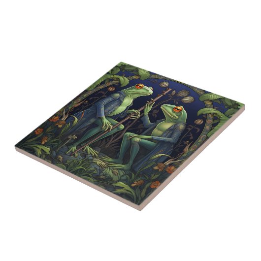 Philosoph King Frogs Tile (Swamp Collection) Fliese (Seite)