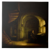 Philosoph mit einem offenen Buch, 1625-7 (Öl auf Fliese (Vorderseite)