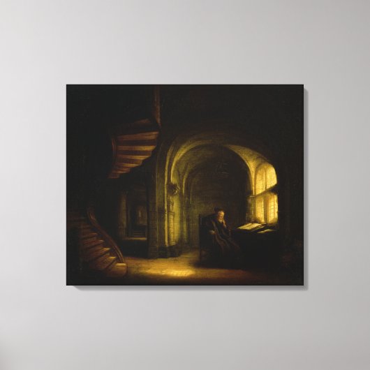 Philosoph mit einem offenen Buch, 1625-7 (Öl auf S Leinwanddruck (Vorderseite)