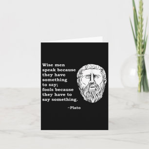 Philosoph Plato Zitat - Philosophie Student Nerd Karte
