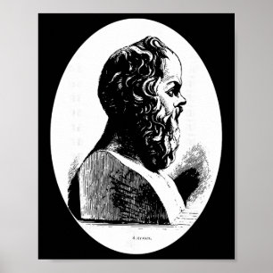 Philosoph Sokrates Philosophie Lehrer Geschenk Gri Poster
