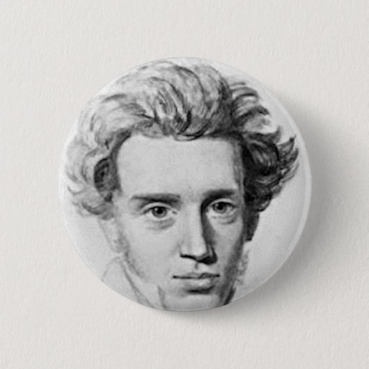 Philosoph Soren Kierkegaard Button (Vorderseite)
