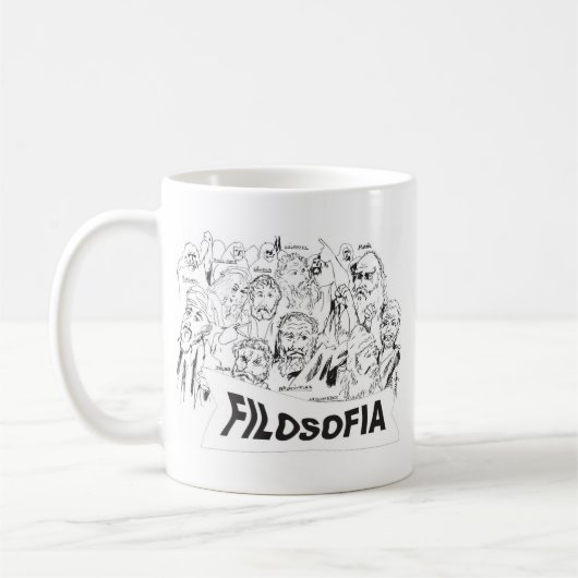PHILOSOPHEN Platao Aristoteles euclides Sócrates Kaffeetasse (Links)