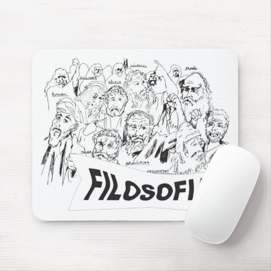 PHILOSOPHEN Platao Aristoteles euclides Sócrates Mousepad (Mit Mouse)