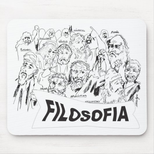 PHILOSOPHEN Platao Aristoteles euclides Sócrates Mousepad (Vorne)