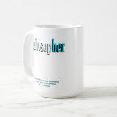 Philosophen-Tassenblau Kaffeetasse (Vorderseite Links)