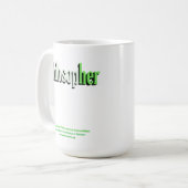 Philosophen-Tassengrün Kaffeetasse (Vorderseite Links)