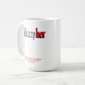 Philosophen-Tassenrot Kaffeetasse (Vorderseite Links)