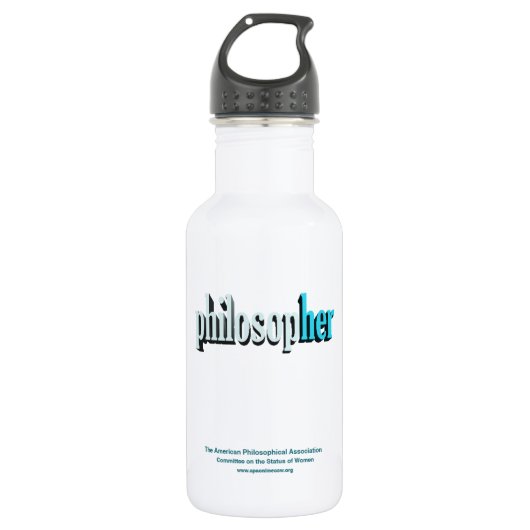 Philosophenblau Trinkflasche (Vorderseite)