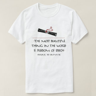 Philosophenzitat: Diogenes auf Redefreiheit T-Shirt