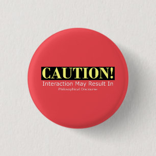 Philosopher Alert! Abzeichen Funny Philosophy Button