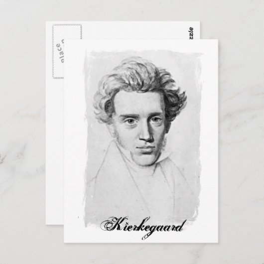Philosopher Soren Kierkegaard Postkarte (Vorne/Hinten)