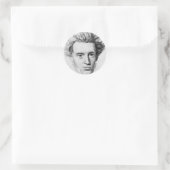 Philosopher Soren Kierkegaard Runder Aufkleber (Tasche)