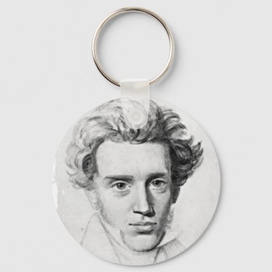Philosopher Soren Kierkegaard Schlüsselanhänger (Vorderseite)
