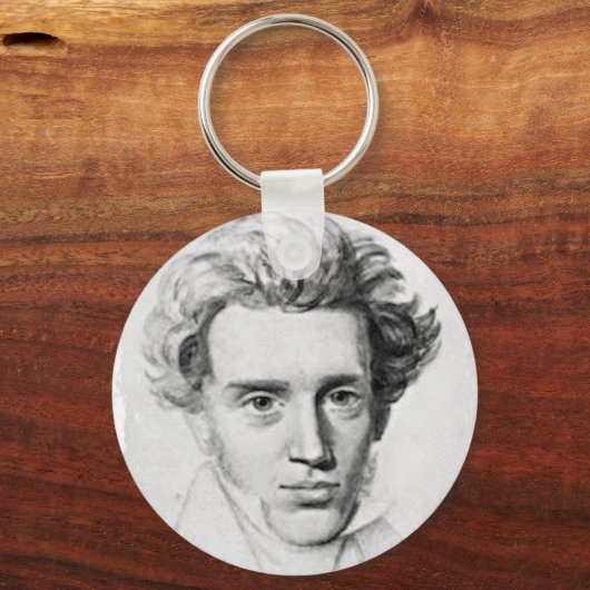 Philosopher Soren Kierkegaard Schlüsselanhänger (Vorderseite)
