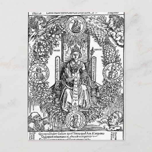 Philosophia von Albrecht Durer Postkarte (Vorderseite)