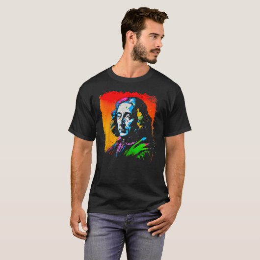 Philosophie Brand Baruch Spinoza Philosopher T-Shirt (Vorne ganz)
