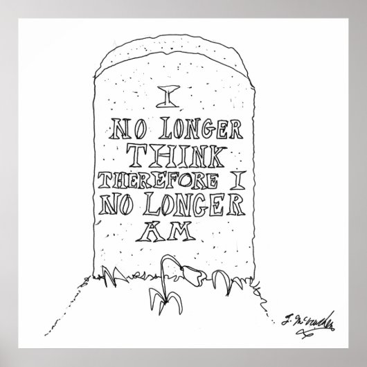 Philosophie Cartoon 1413 Poster (Vorne)