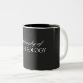 Philosophie der Coffeology-Tasse Zweifarbige Tasse (VorderseiteRechts)