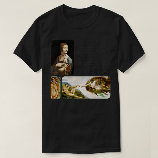 Philosophie der Renaissancegemälde T-Shirt (Design vorne)