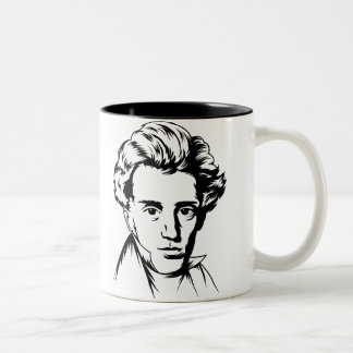 Philosophie-Existenzialist portra Soren Zweifarbige Tasse