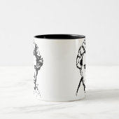 Philosophie-Existenzialist portra Soren Zweifarbige Tasse (Mittel)