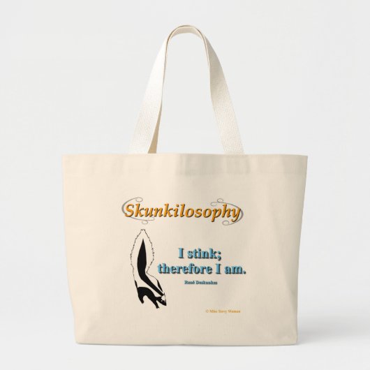 Philosophie: Ich stinke große Tüte Jumbo Stoffbeutel (Vorne)