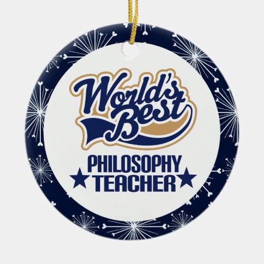 Philosophie-Lehrer-Geschenk-Verzierung Keramikornament (Vorne)