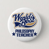 Philosophie-Lehrer-Geschenk (Welten am besten) Button (Vorderseite)