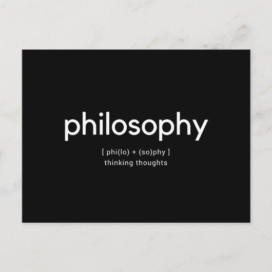Philosophie Postkarte (Vorderseite)
