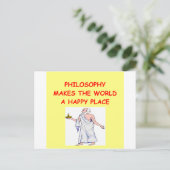 Philosophie Postkarte (Stehend Vorderseite)