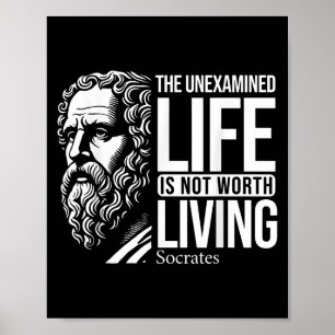 Philosophie Sokrates zitiert für kluge Philosophen Poster