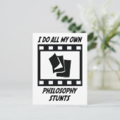 Philosophie Stunts Postkarte (Stehend Vorderseite)