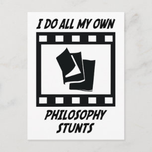 Philosophie Stunts Postkarte