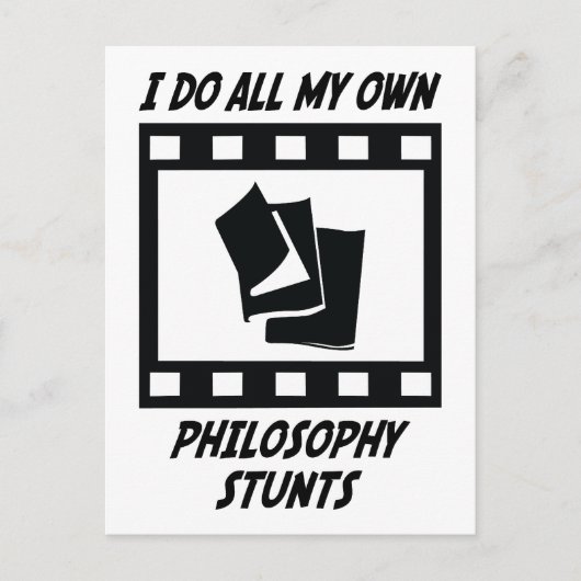 Philosophie Stunts Postkarte (Vorderseite)