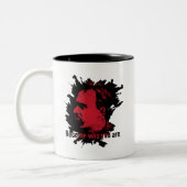 Philosophie-Tasse mit Nietzsche Zitat Zweifarbige Tasse (Links)