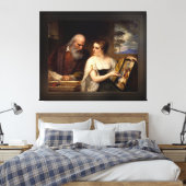 Philosophie und Christliche Kunst von Daniel Hunti Leinwanddruck (Insitu (Schlafzimmer))