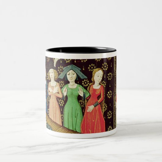 Philosophie und die Musen Zweifarbige Tasse (Mittel)