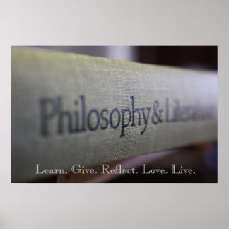 Philosophie und Literatur Poster