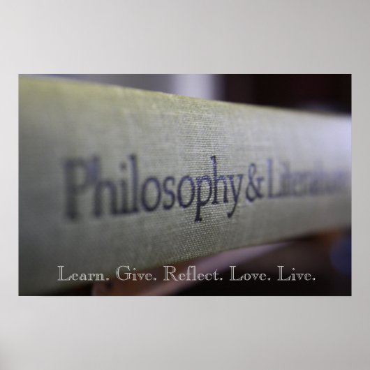 Philosophie und Literatur Poster (Vorne)
